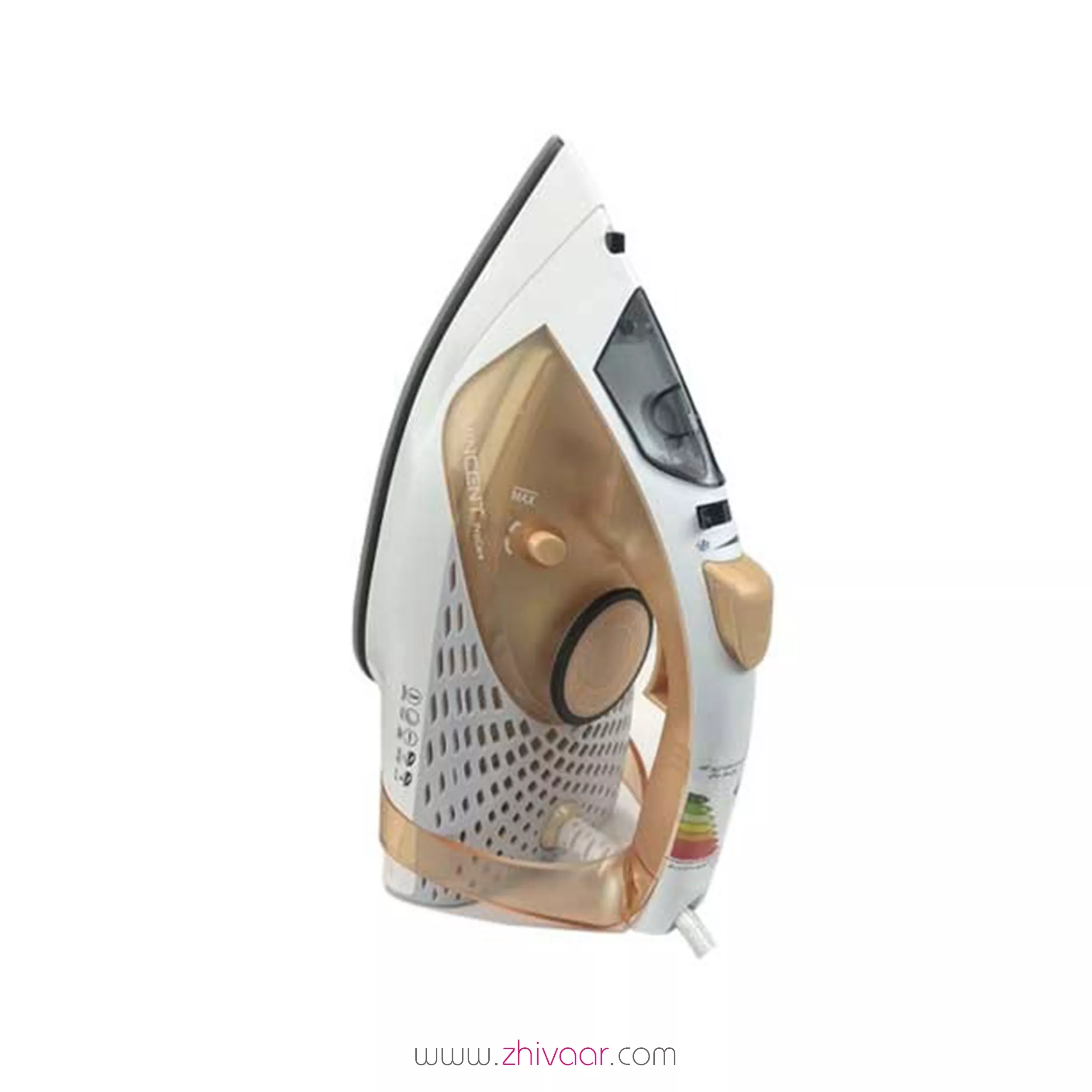 خرید اتو بخار وينسنت مدل GC-7428 رنگ زرد نوک مدادي - اتو وینسنت 7428