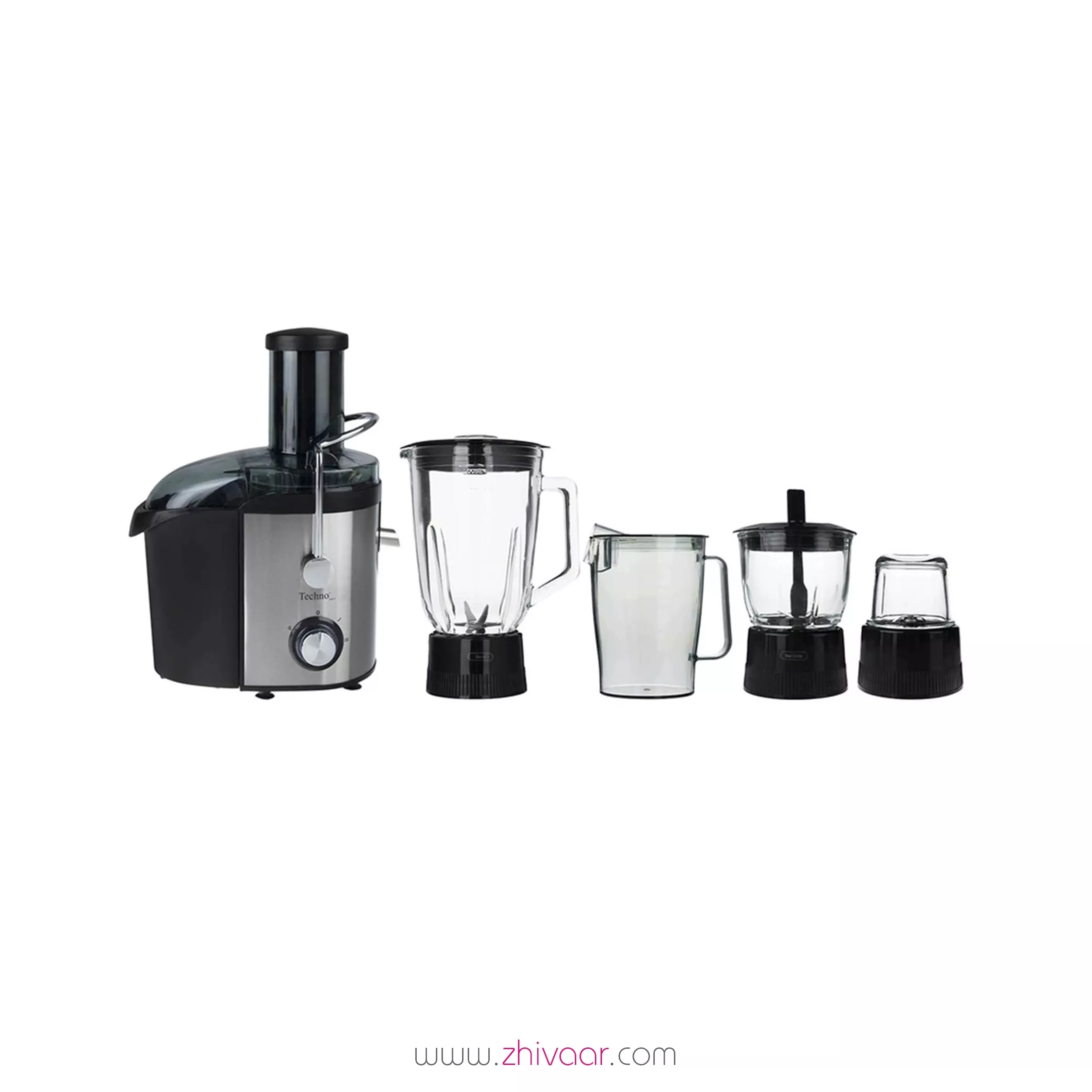 خرید آبمیوه گیری تکنو مدل Te-311 رنگ مشکی استیل